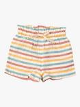 Little Green Radicals Baby Organic Cotton Stripe By The Sea Shorts, Walnut