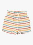 Little Green Radicals Baby Organic Cotton Stripe By The Sea Shorts, Walnut