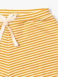 Little Green Radicals Baby Organic Cotton Blend Striped Run Around Shorts, Gold