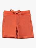 Little Green Radicals Baby Organic Cotton Marl Comfy Jogger Shorts, Walnut Solid, Walnut Solid