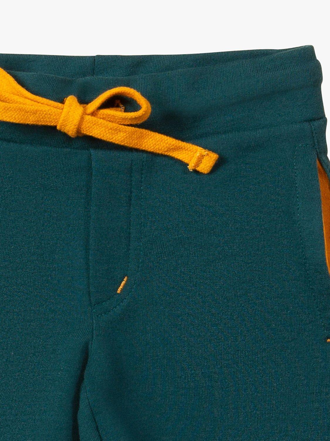 Product image 2 of 4, which shows Little Green Radicals Baby Organic Cotton June Bug Marl Comfy Jogger Shorts, Green, 5-6 years
