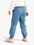 Lindex Kids' Denim Cargo Trousers, Blue