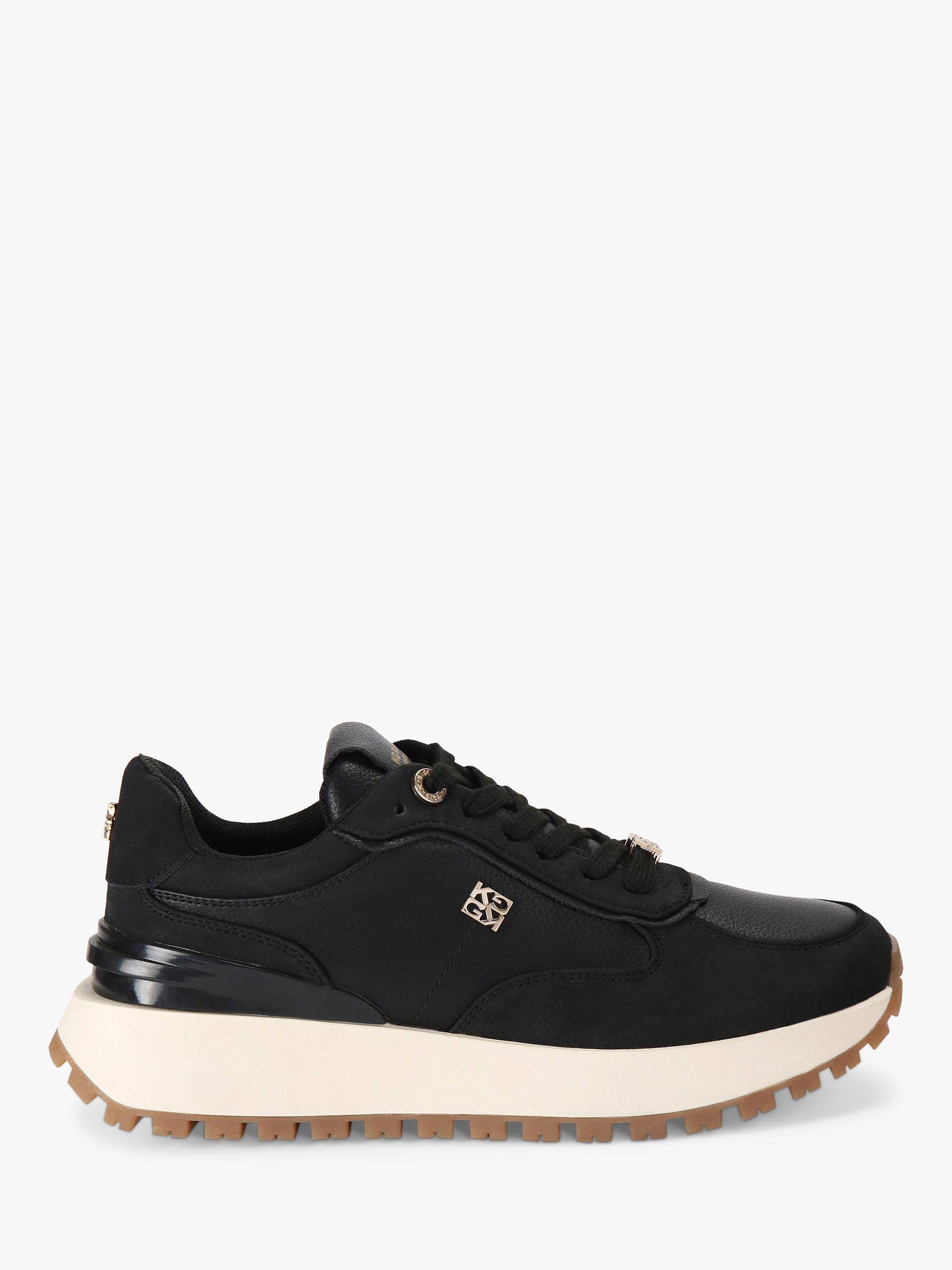Product image 1 of 5, which shows KG Kurt Geiger Louisa Chunky Sole Trainers, Black, 3