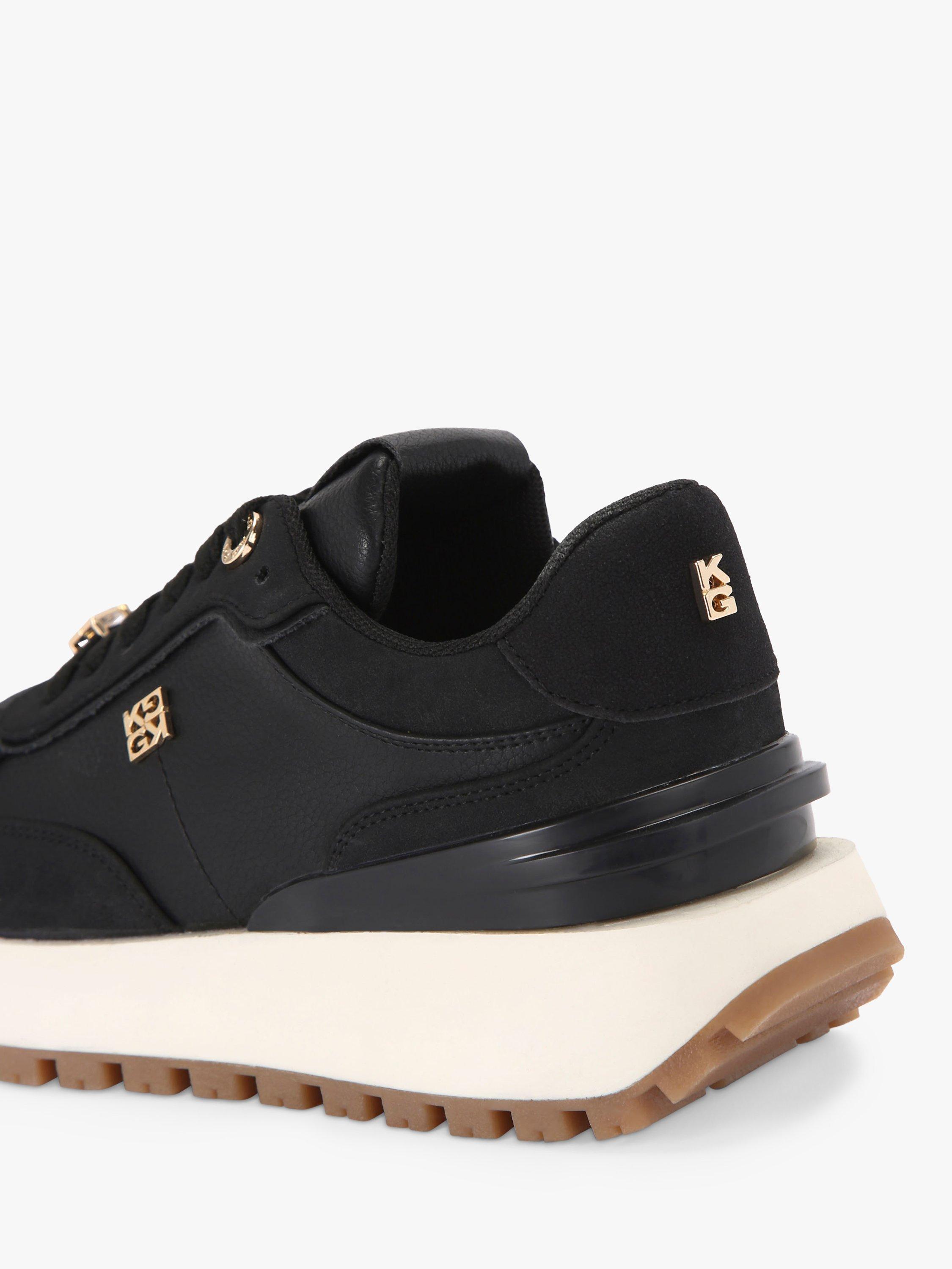 Product image 3 of 5, which shows KG Kurt Geiger Louisa Chunky Sole Trainers, Black, 3
