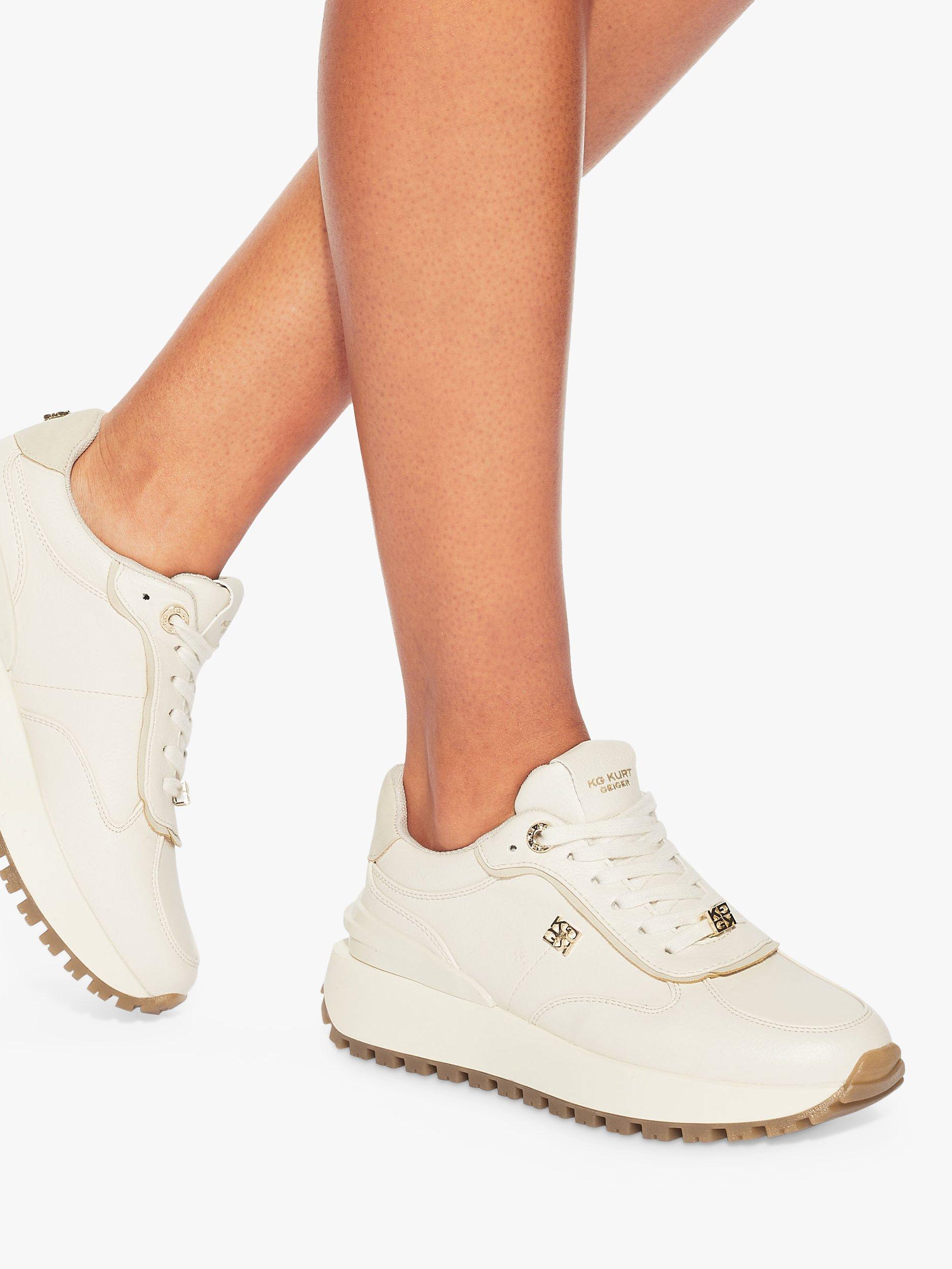 Product image 5 of 5, which shows KG Kurt Geiger Louisa Chunky Sole Trainers, Cream, 8