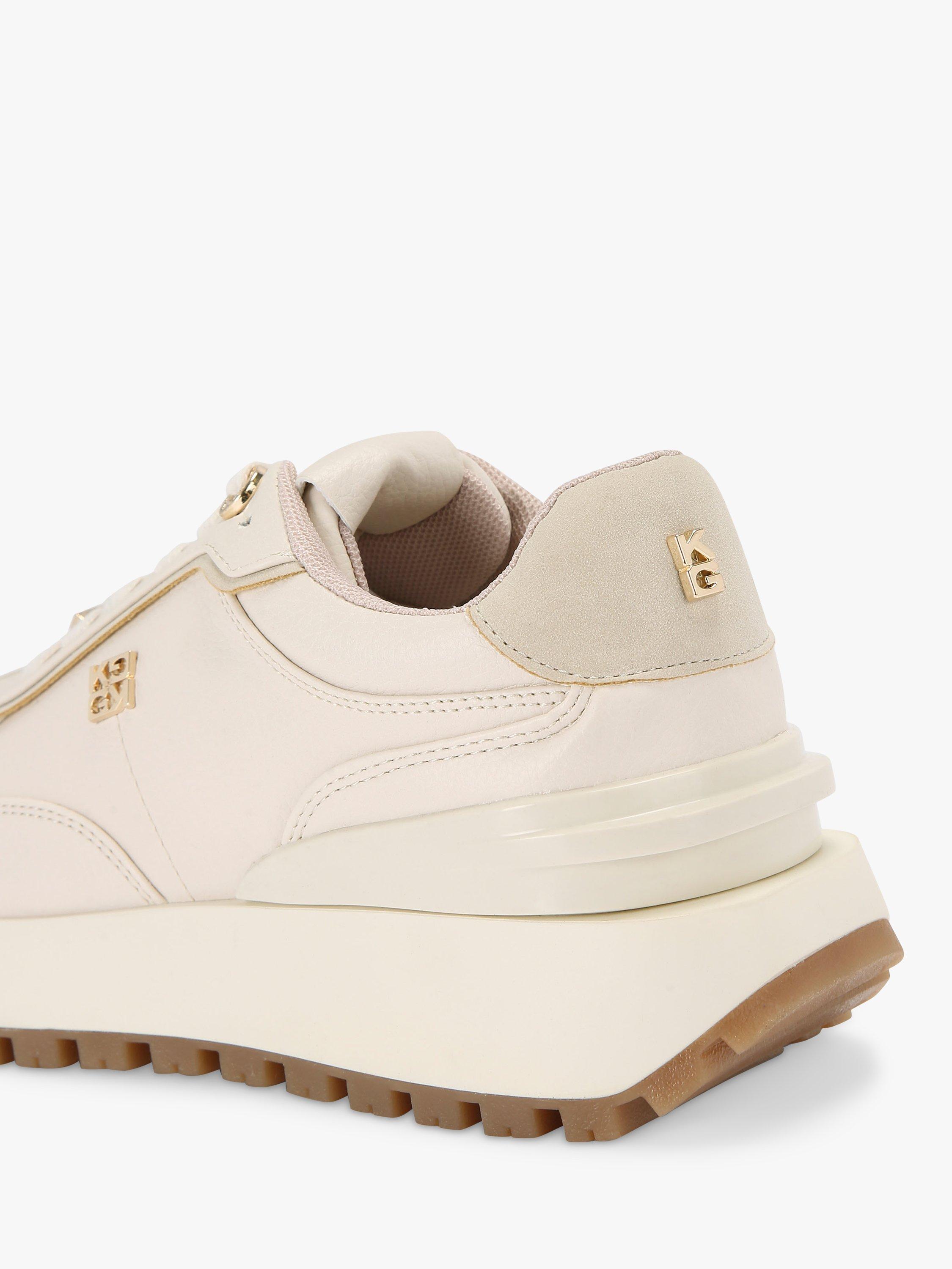 Product image 3 of 5, which shows KG Kurt Geiger Louisa Chunky Sole Trainers, Cream, 8