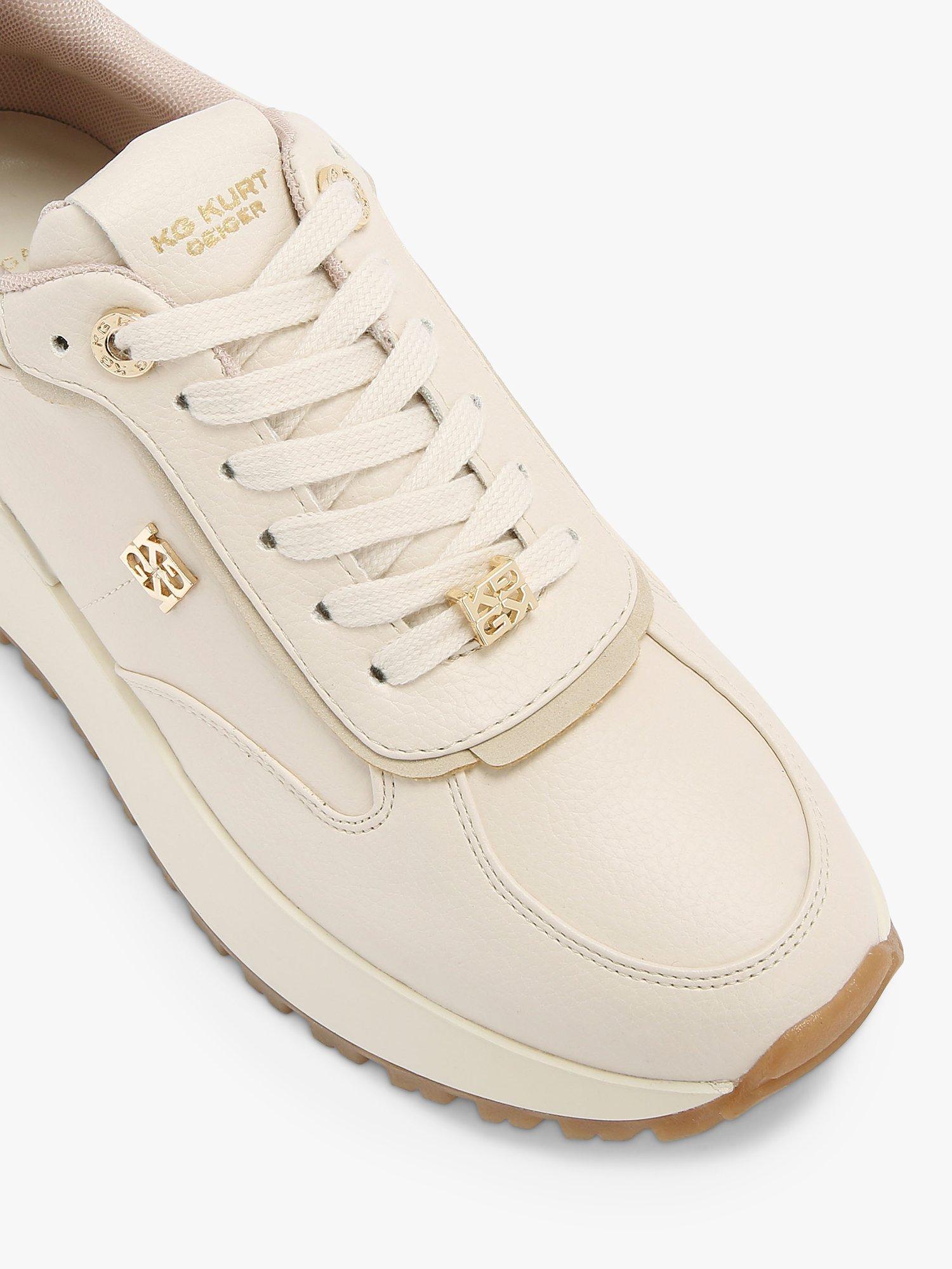 Product image 4 of 5, which shows KG Kurt Geiger Louisa Chunky Sole Trainers, Cream, 8