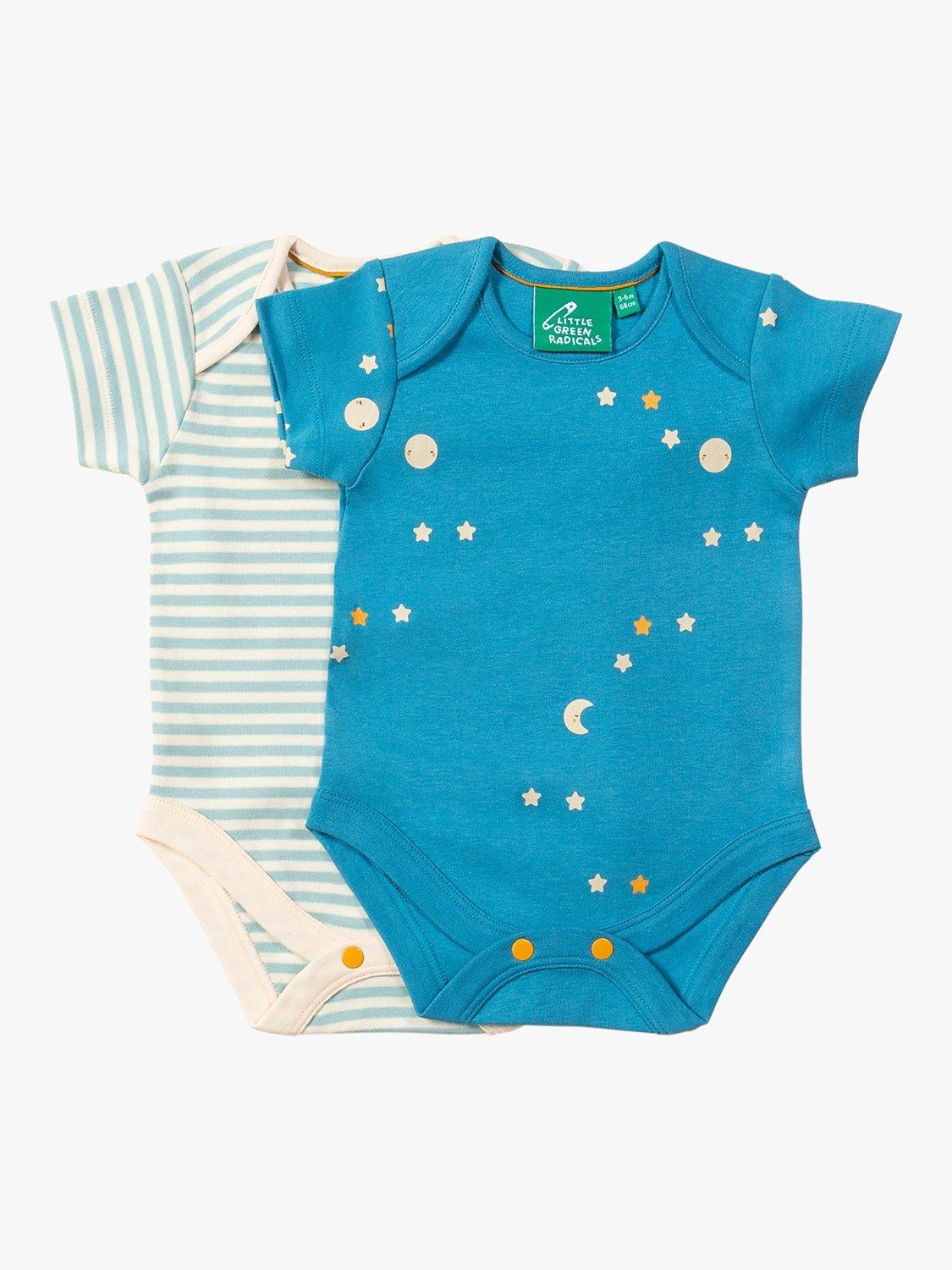 Little Green Radicals Baby Organic Cotton Dawn Bodysuits, Pack of 2, Multi