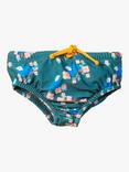 Little Green Radicals Baby Bluebirds UPF 50+ Reusable Swim Nappy, Multi