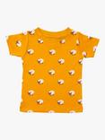 Little Green Radicals Baby Organic Cotton Counting Sheep Short Sleeve T-Shirt, Brown, Brown