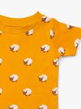 Little Green Radicals Baby Organic Cotton Counting Sheep Short Sleeve T-Shirt, Brown, Brown