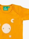 Little Green Radicals Baby Organic Cotton Full Moon Applique T-Shirt, Mustard, Mustard