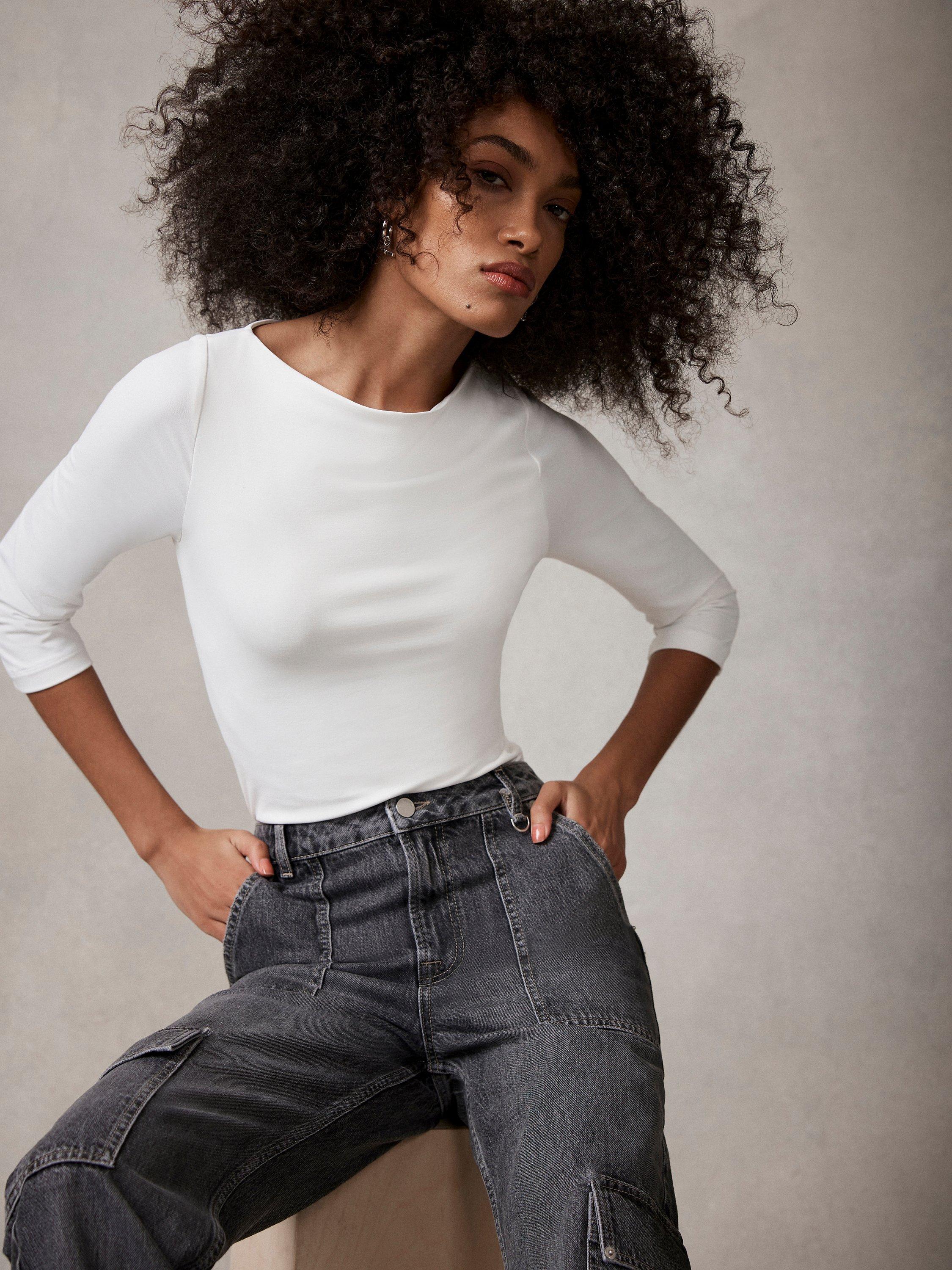 Mint velvet ivory square neck top hotsell