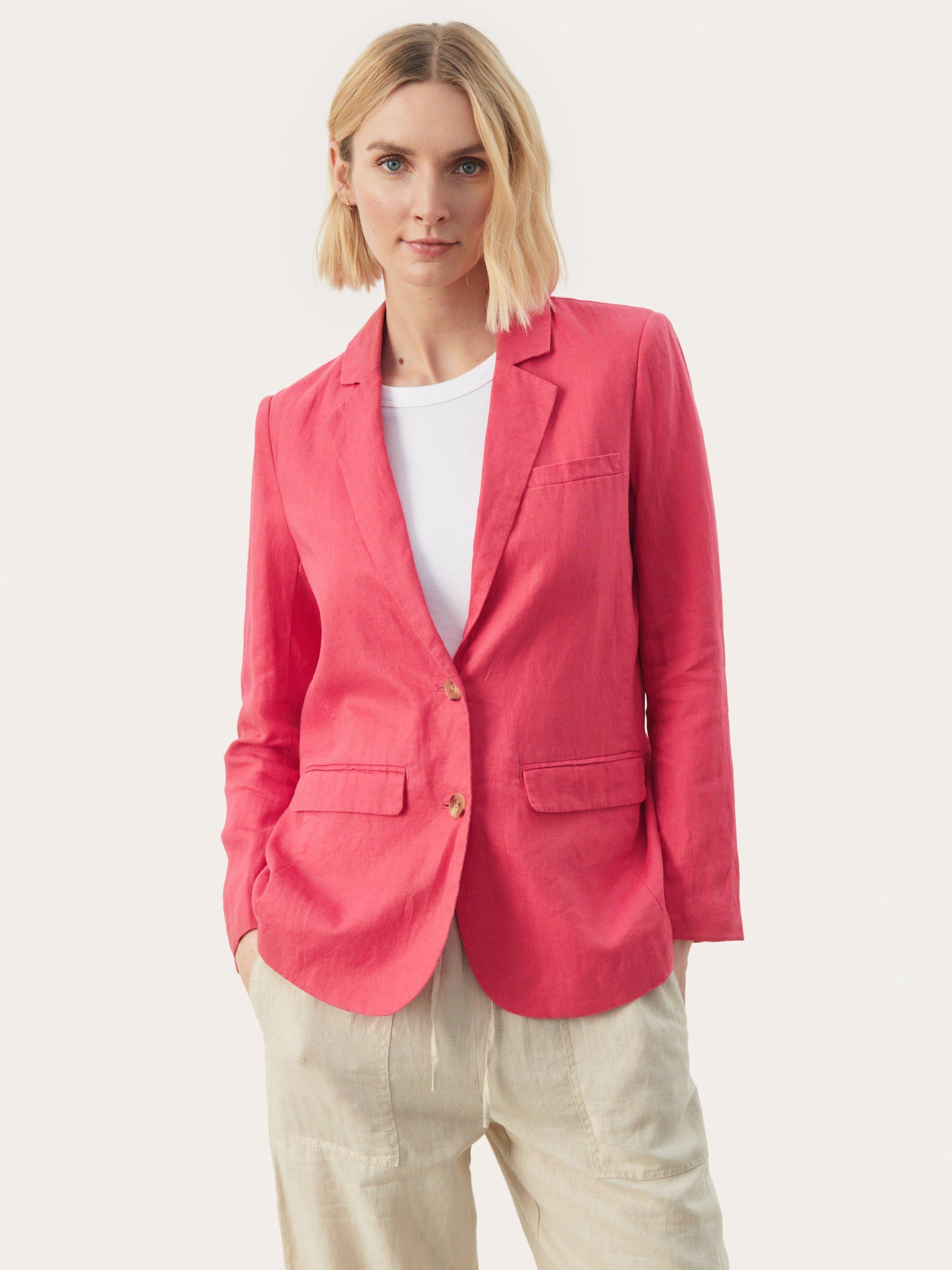 Part Two Nyan Linen Blazer, Claret Red