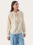 Part Two Epoke Tie Neck Long Sleeve Blouse, Sunlight Shine