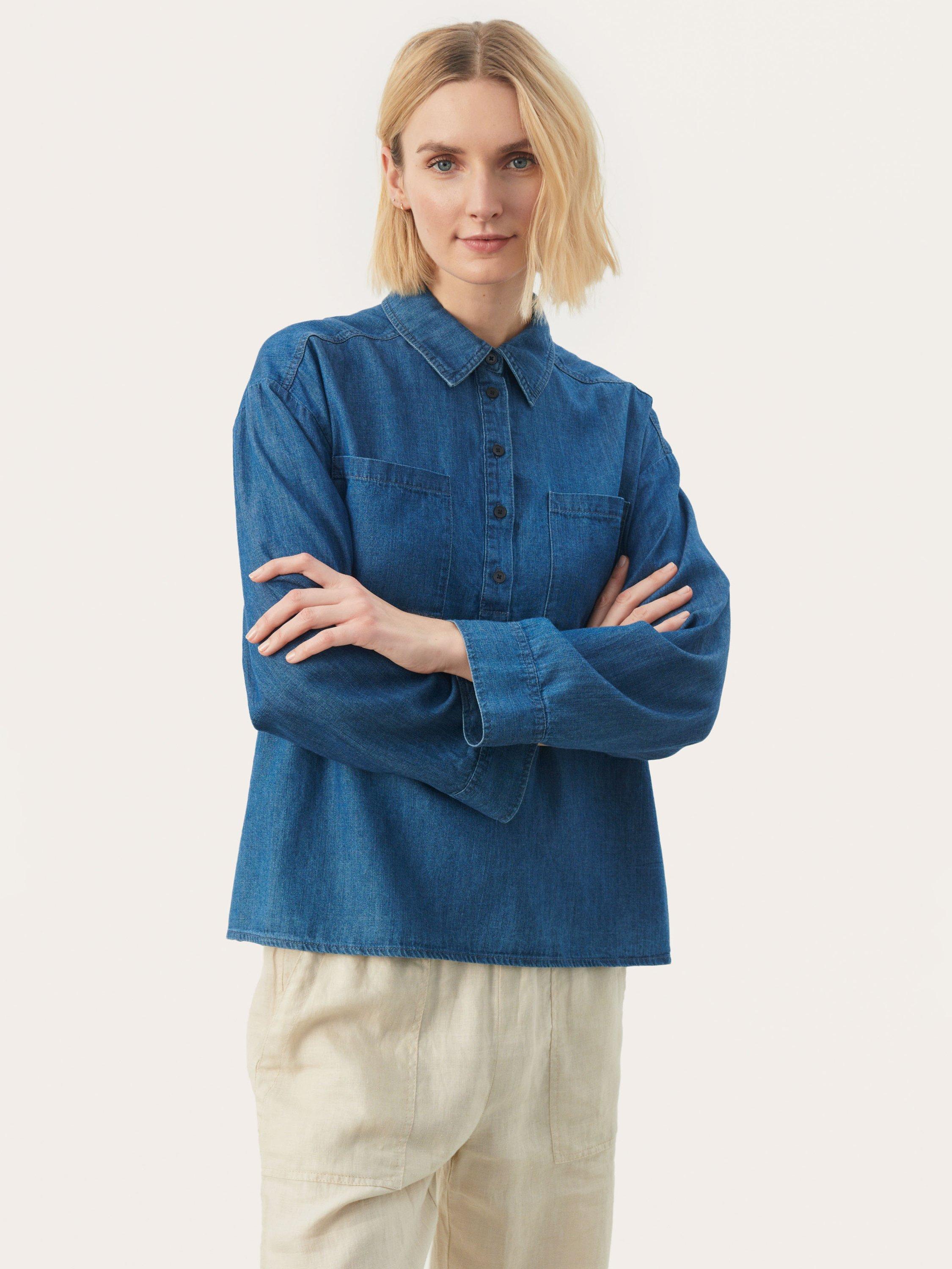 Part Two Emmarose Denim Shirt, Blue, 12