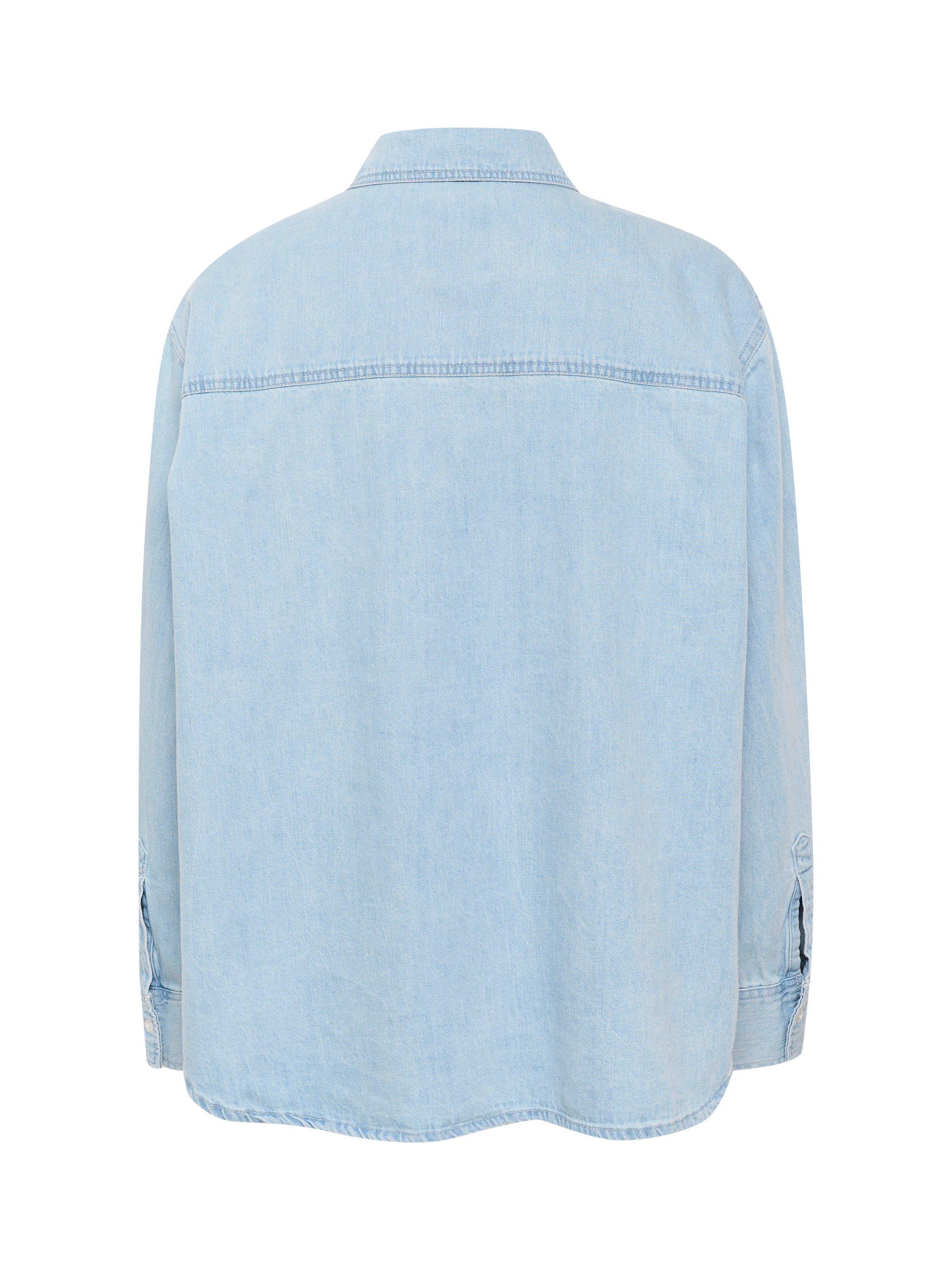 Part Two Collette Long Sleeve Denim Shirt, Whiteish Blue, 12