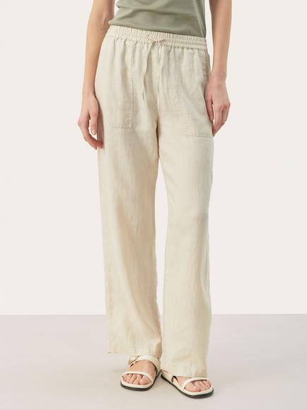Part Two Eniola Wide Leg Linen Trousers, French Oak