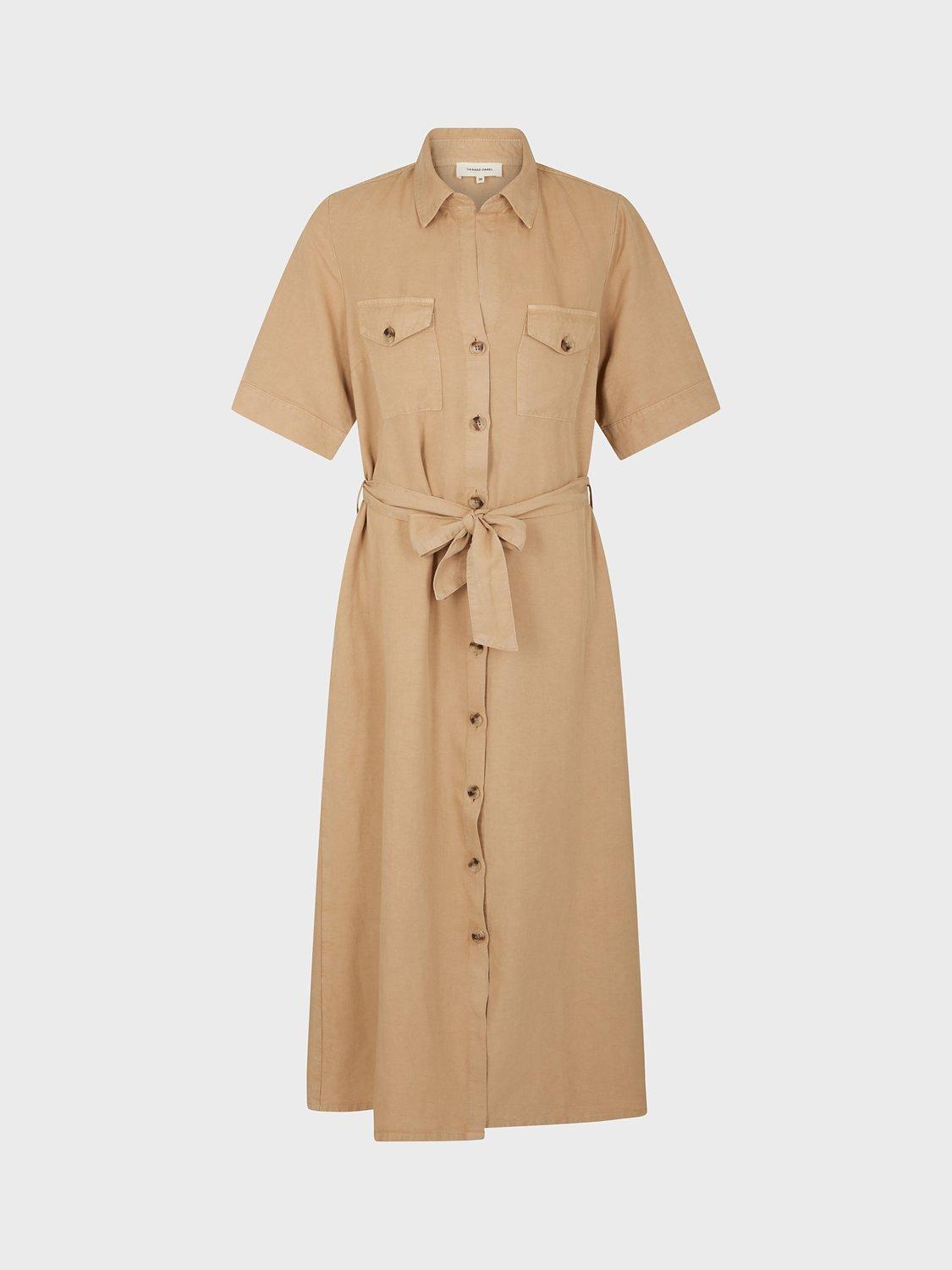 Gerard Darel Estille Shirt Midi Dress, Sand