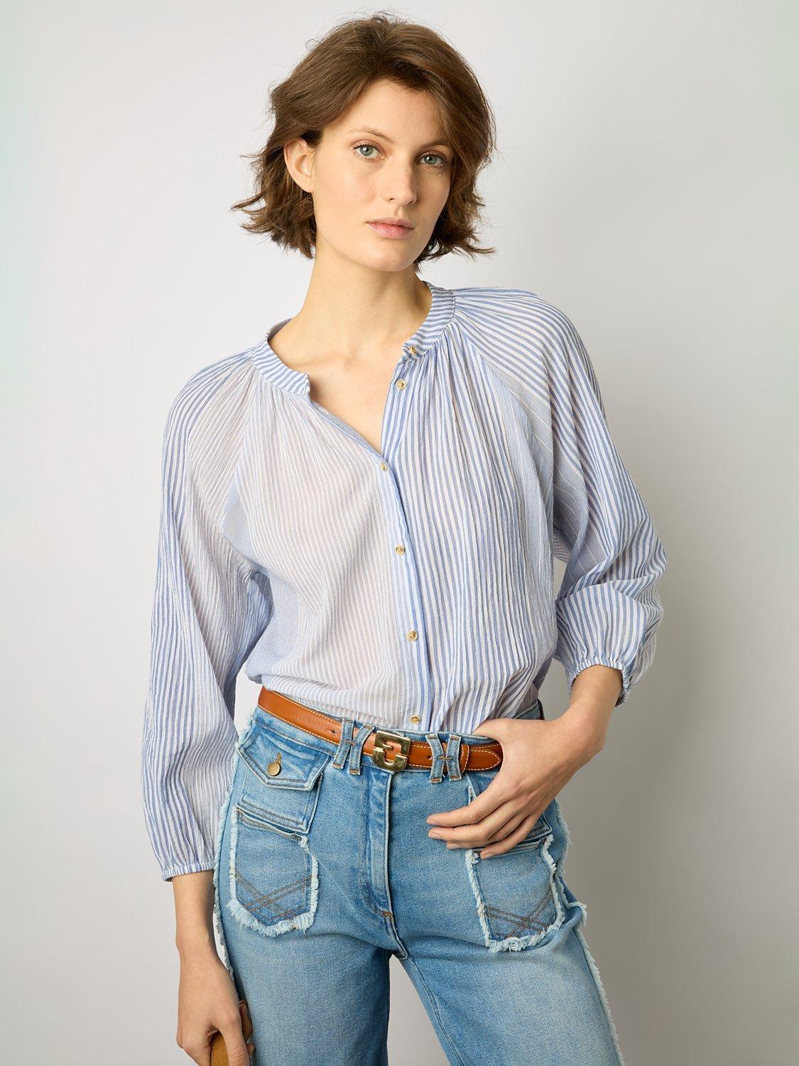 Gerard Darel Aliana Cotton Blouse, Natural