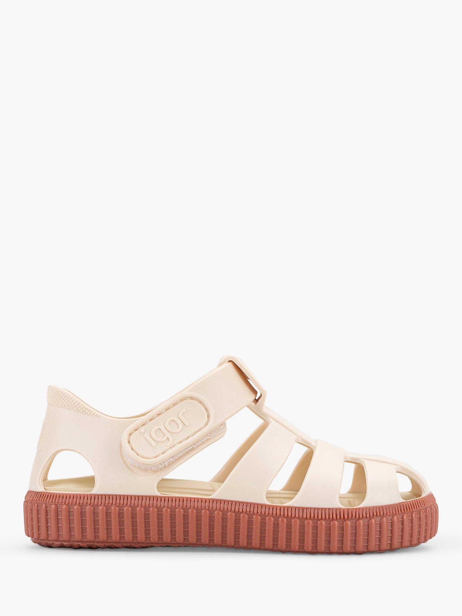 Product image 1 of 4, which shows IGOR Nico Marfil Jelly Sandals, Off White/Terracota, EU21