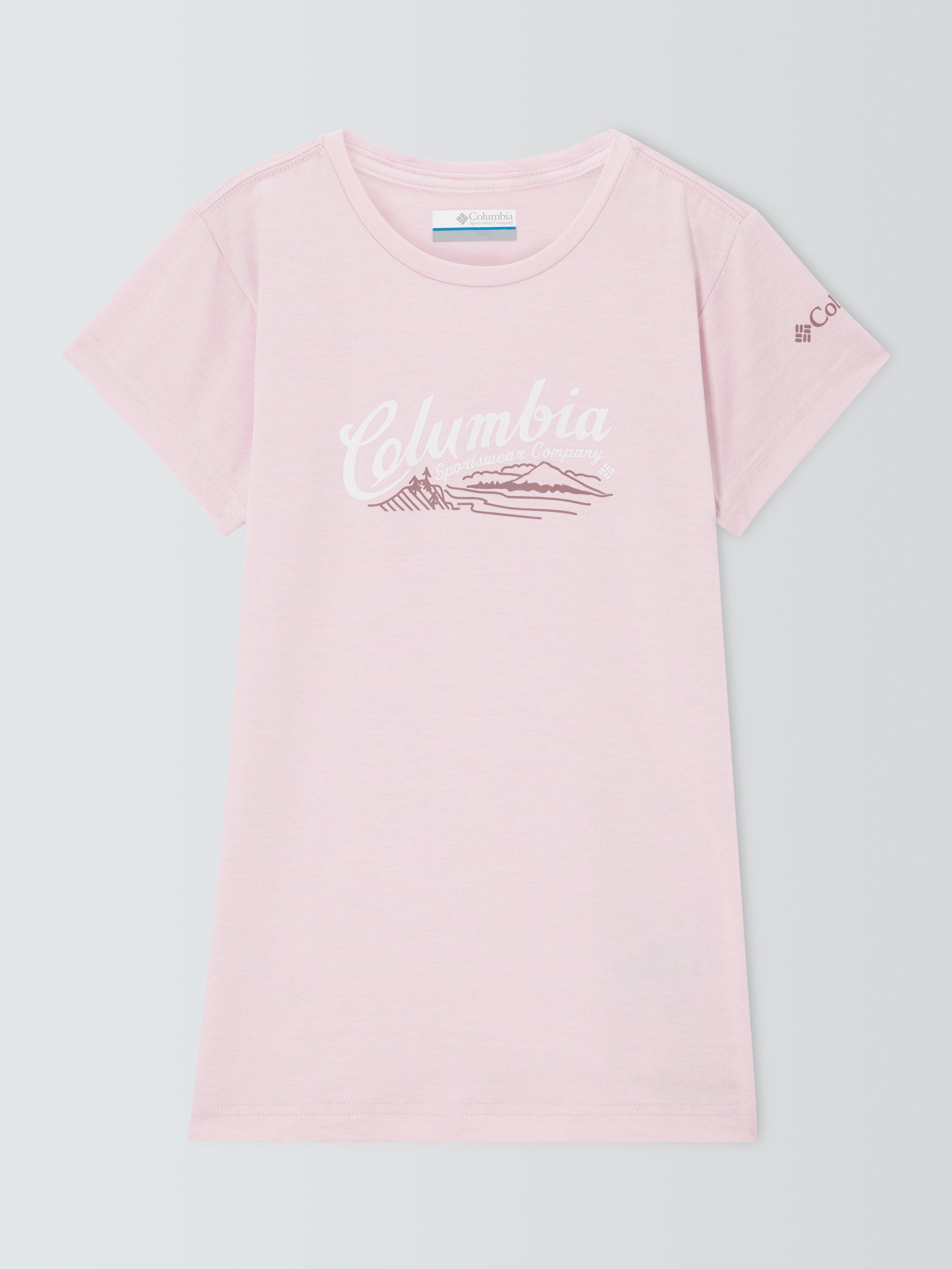 Product image 1 of 3, which shows Columbia Kids' Mission Peak Omni-Wick™ T-Shirt, Light Pink, XXS