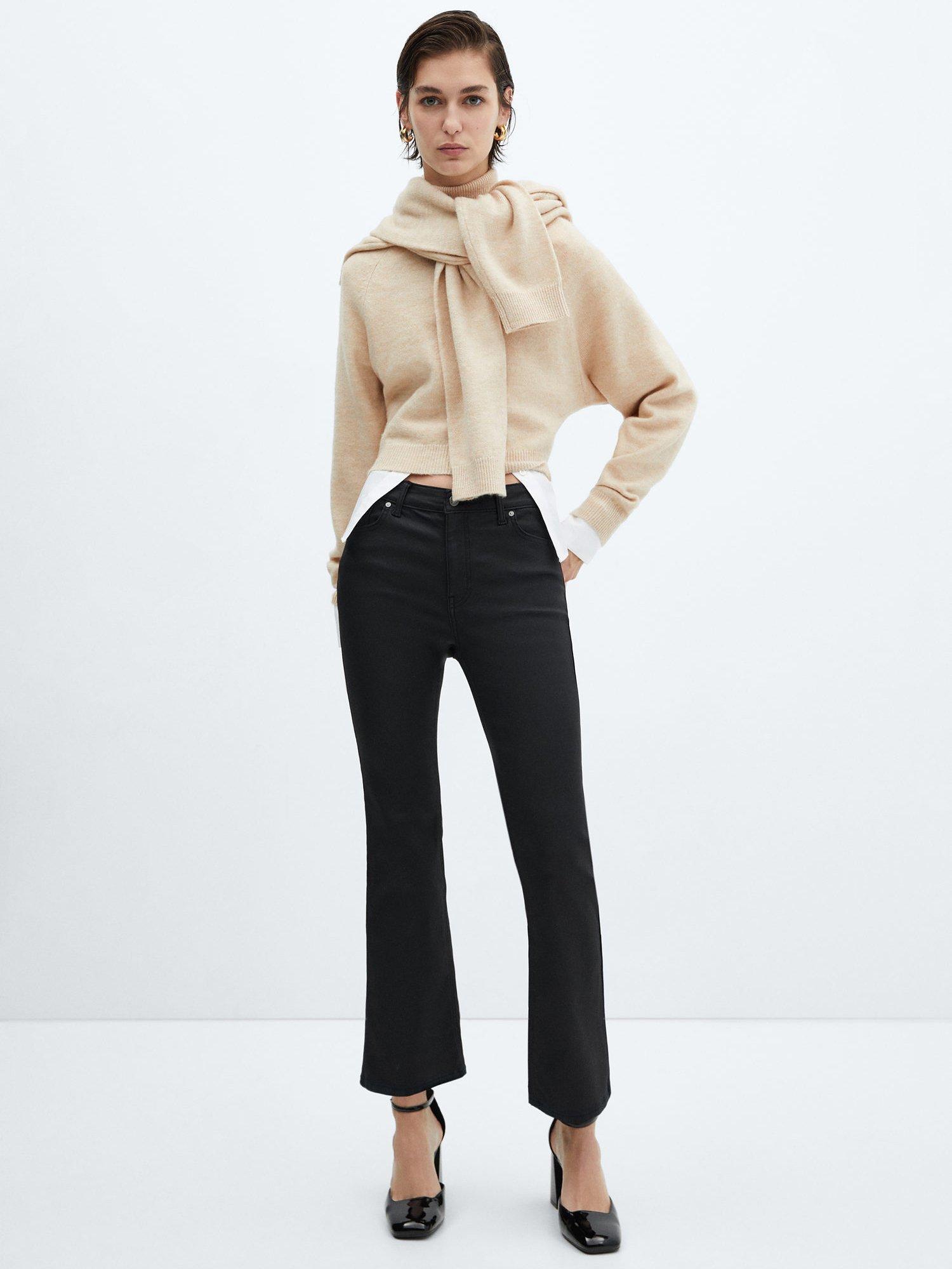 Mango waxed jeans sales