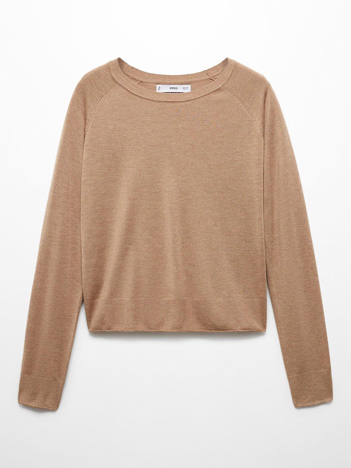 Mango Lucca Cashmere Blend Jumper Medium Brown