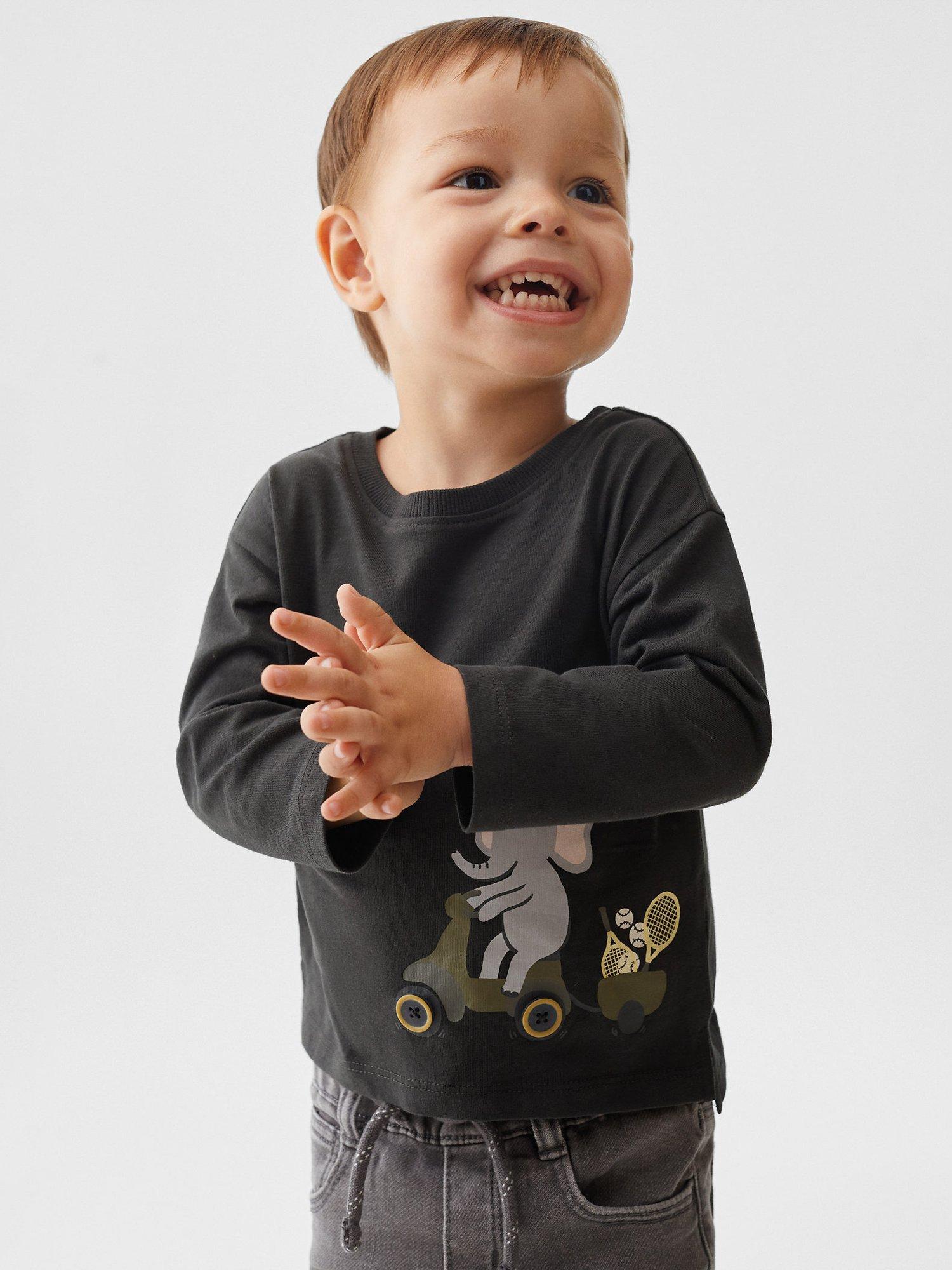 Mango Baby Pablo Drawstring Waist Jeans, Grey