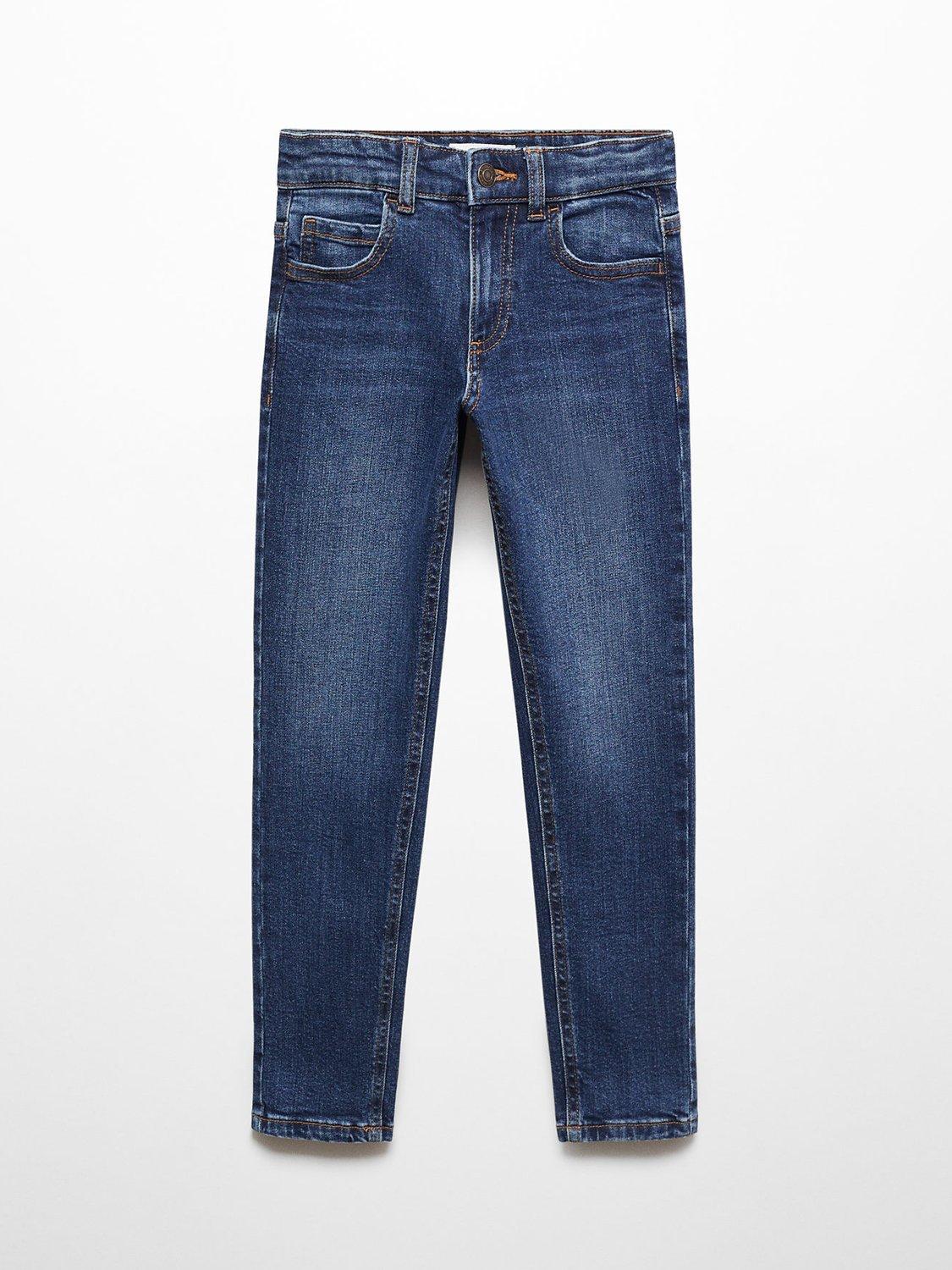 Mango Kids' Slim Fit Jeans, Open Blue