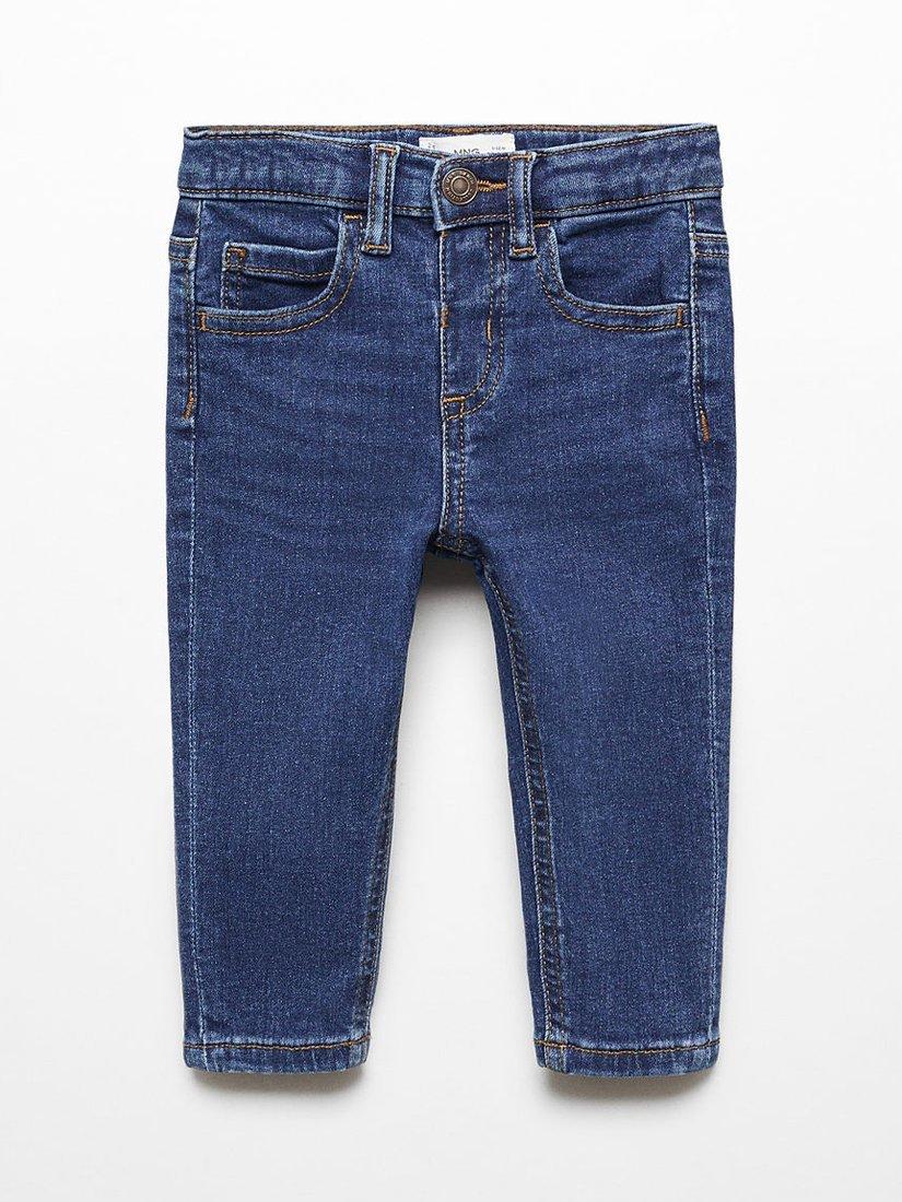 Mango Kids' Diego Cotton Skinny Jeans, Blue