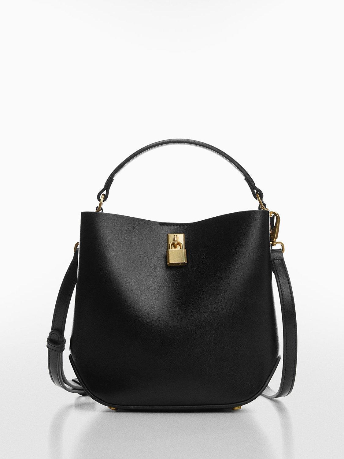 Mango Miguel Mini Shopper Bag, Black, One Size