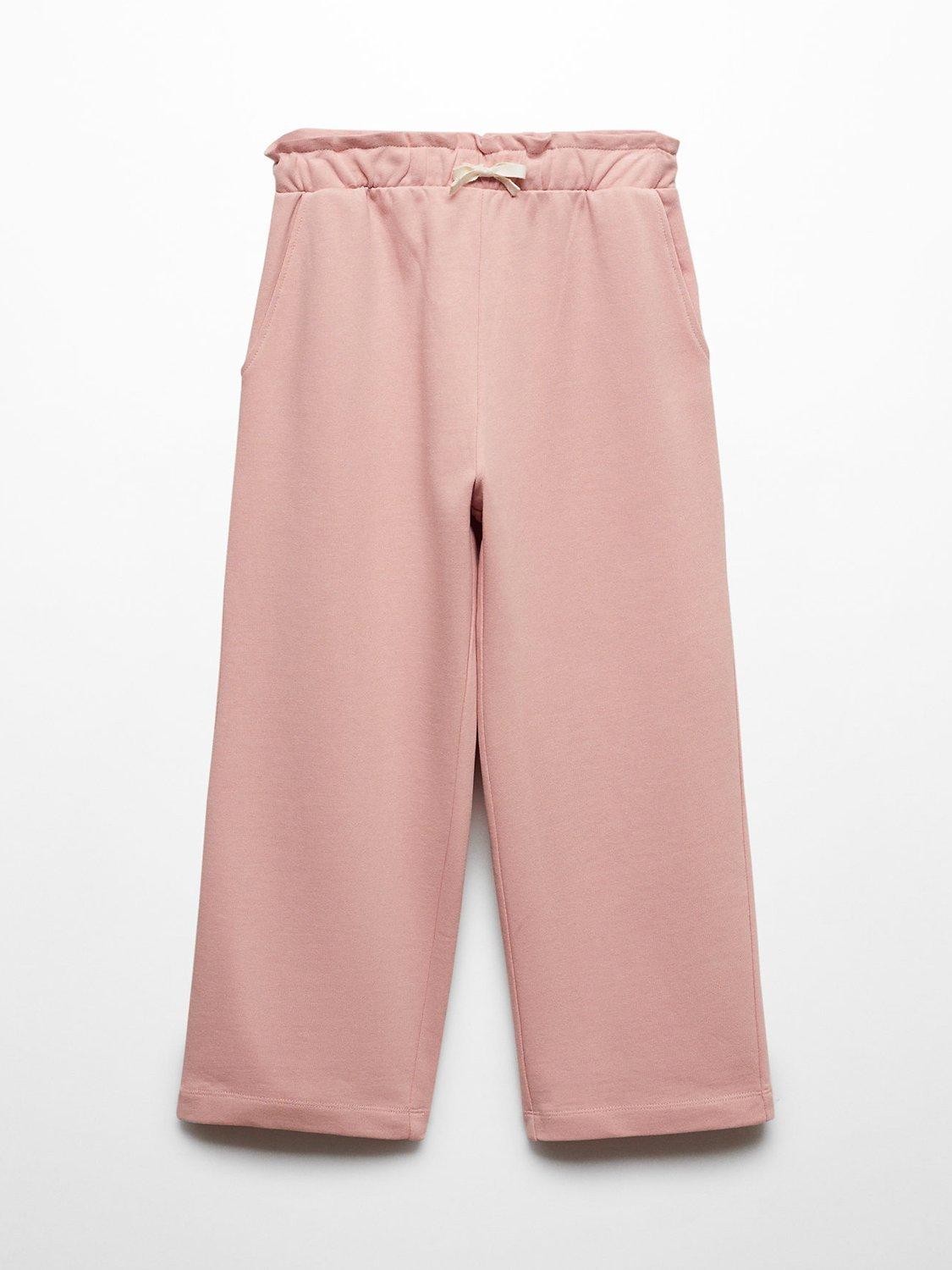 Mango Kids' Berlin Cotton Culotte Trousers, Pink