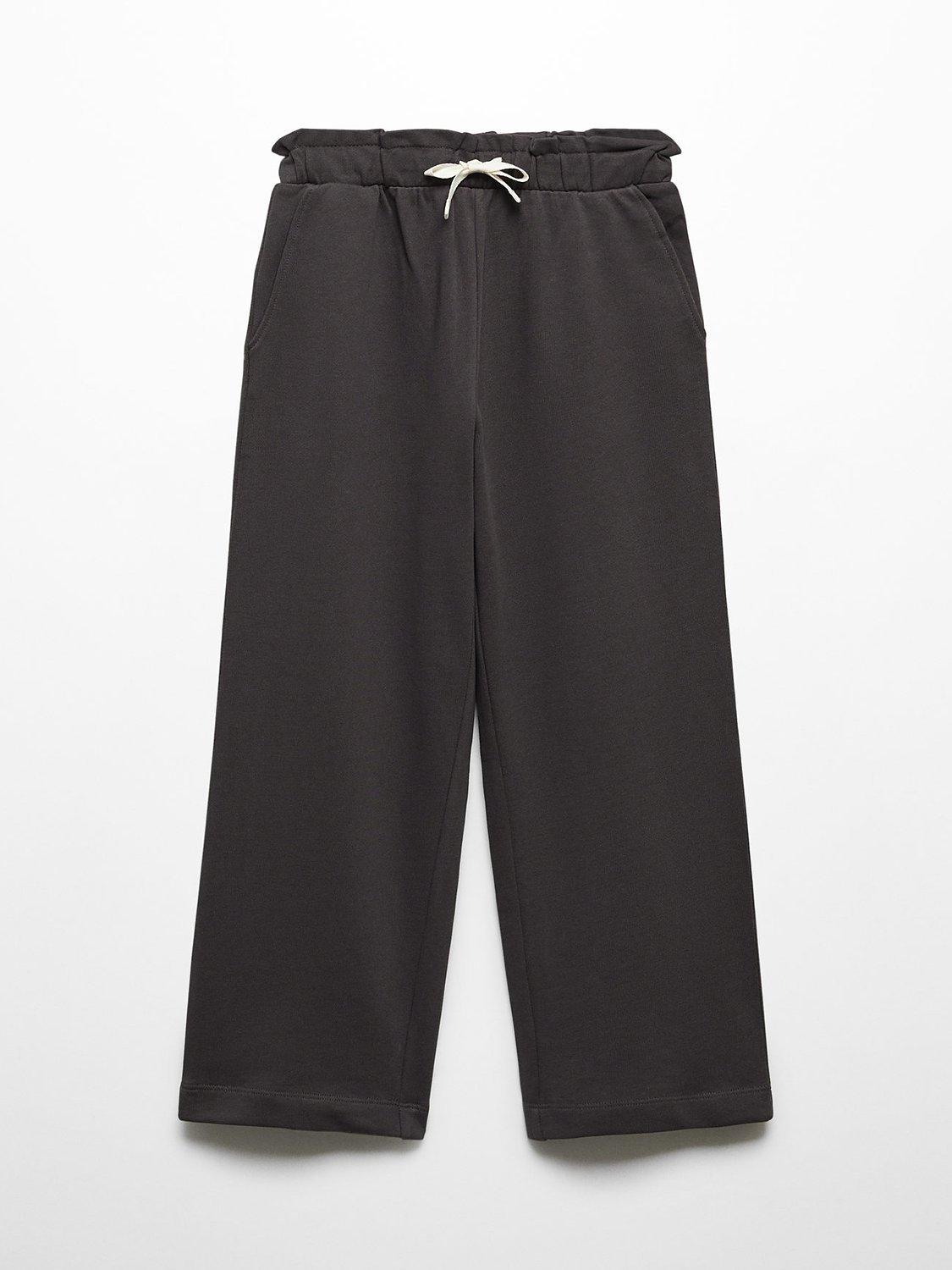 Mango Kids' Berlin Cotton Culotte Trousers, Charcoal