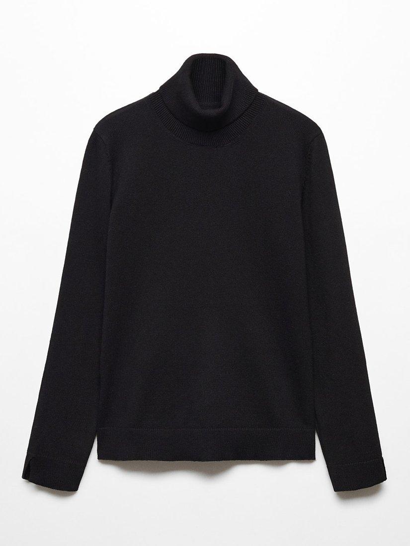 Mango Kids' Bella Turtleneck Jumper, Black