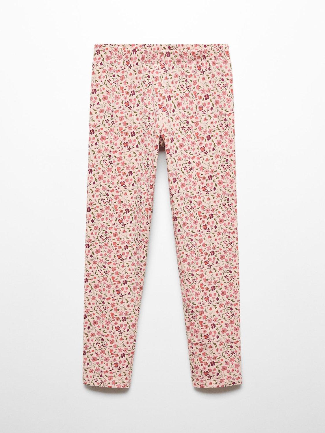 Mango Kids' Eliop Print Leggings, Pink