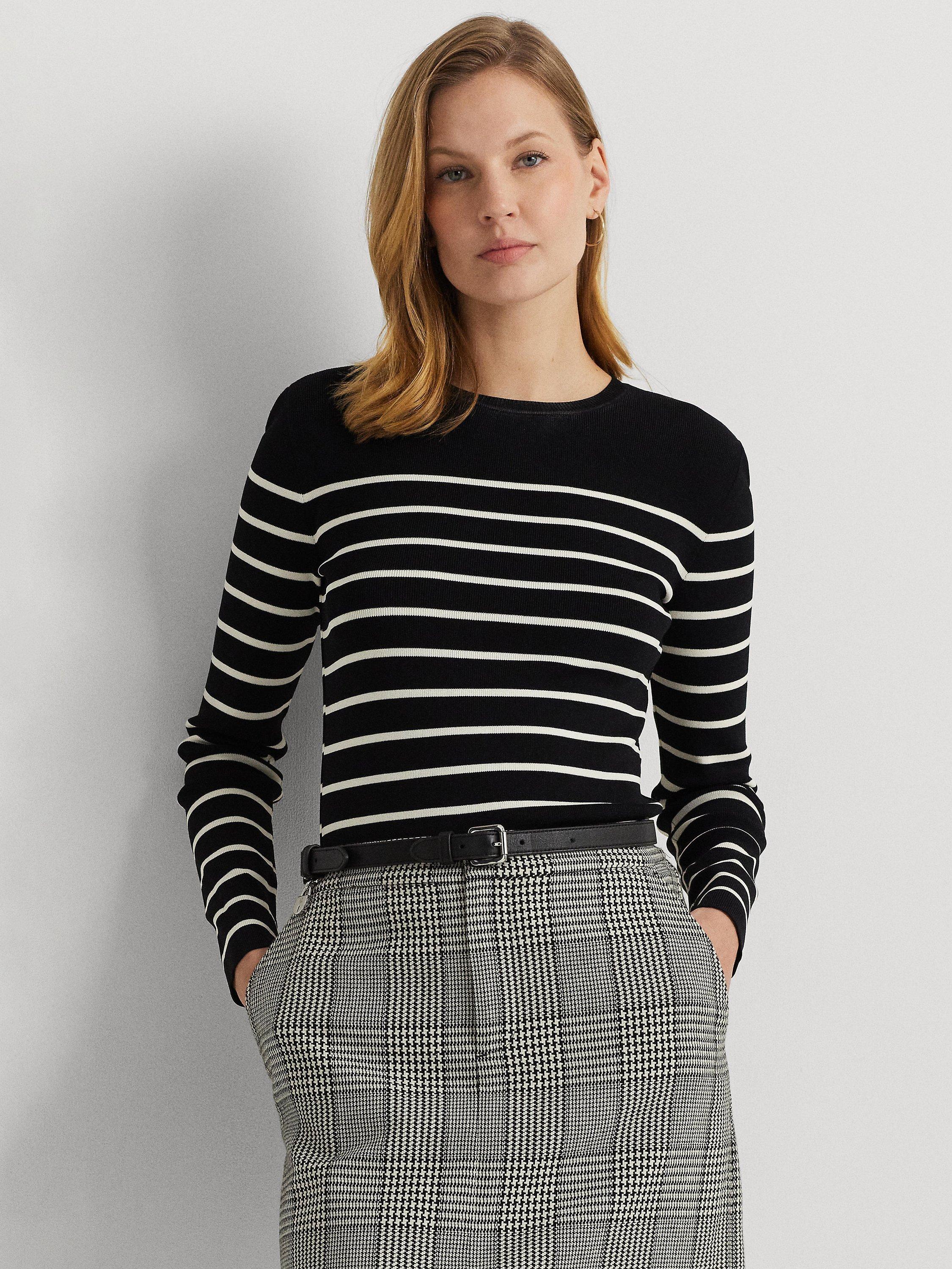 Lauren Ralph Lauren Wilcrant Stripe Jumper, Black/Multi