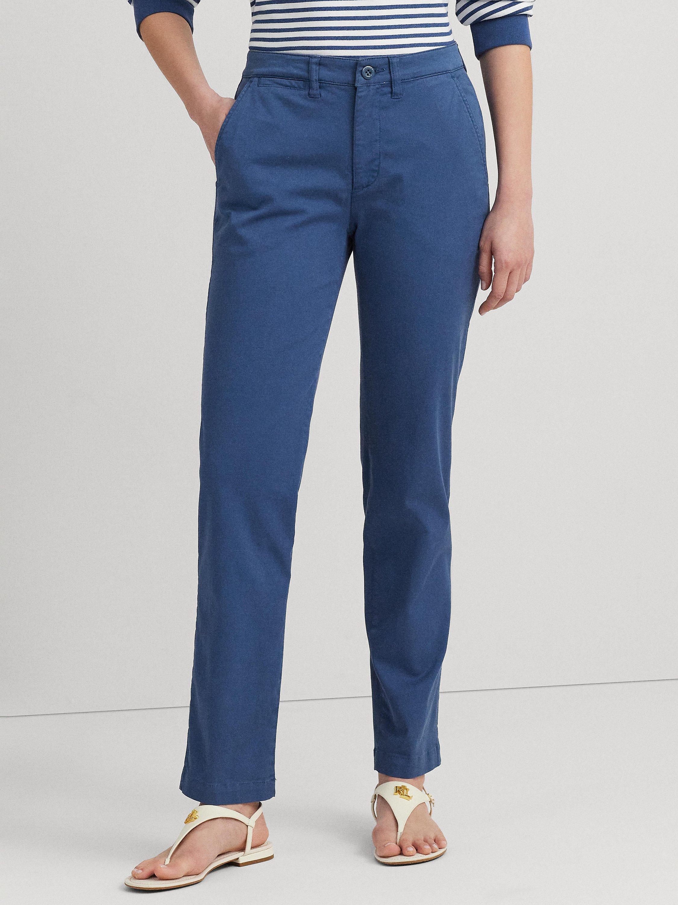 Lauren Ralph Lauren Gabby Slim Leg Trousers, Blue