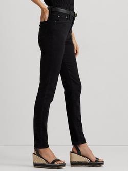Lauren Ralph Lauren High Rise Skinny Ankle Jeans - view 2, Black