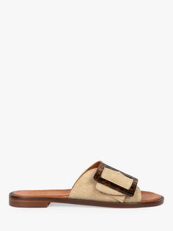 Penelope Chilvers Biarritz Suede Buckle Sandals, Taupe, 
