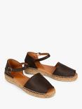 Penelope Chilvers Monserrat Leather Espadrilles, Chocolate