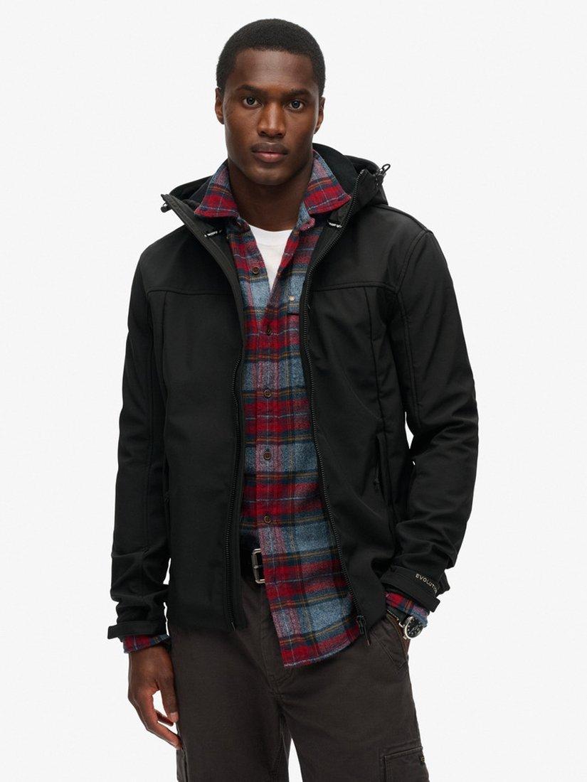 Superdry Hooded Soft Shell Trekker Jacket, Black