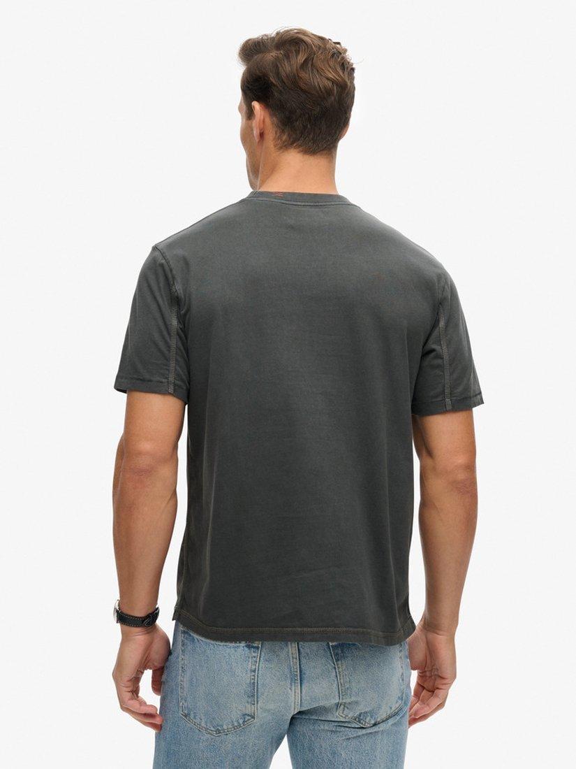 Product image 2 of 7, which shows Superdry Contrast Stitch T-Shirt, Washed Black, S