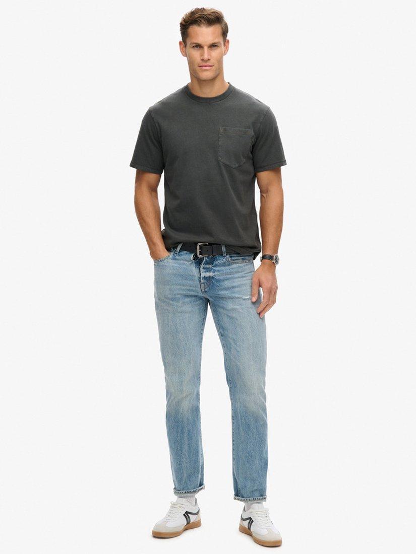 Product image 3 of 7, which shows Superdry Contrast Stitch T-Shirt, Washed Black, S