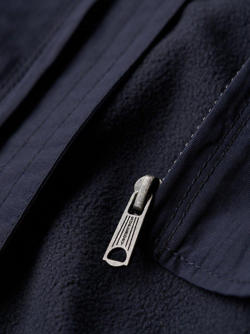 Product image 3 of 6, which shows Superdry Surplus Nylon Hooded Bomber Jacket, Eclipse Navy, S