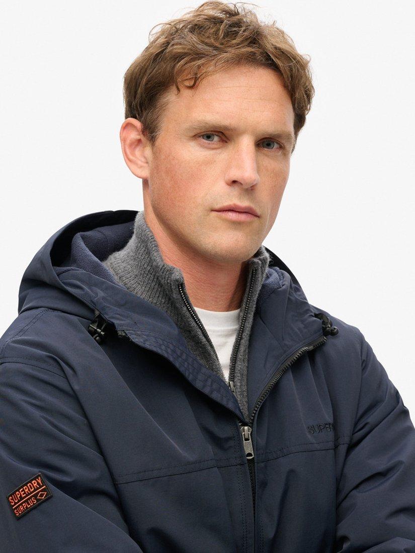 Product image 5 of 6, which shows Superdry Surplus Nylon Hooded Bomber Jacket, Eclipse Navy, S