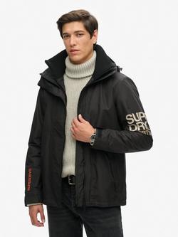 Superdry Hooded Yachter SD Windbreaker Jacket, Black, Black