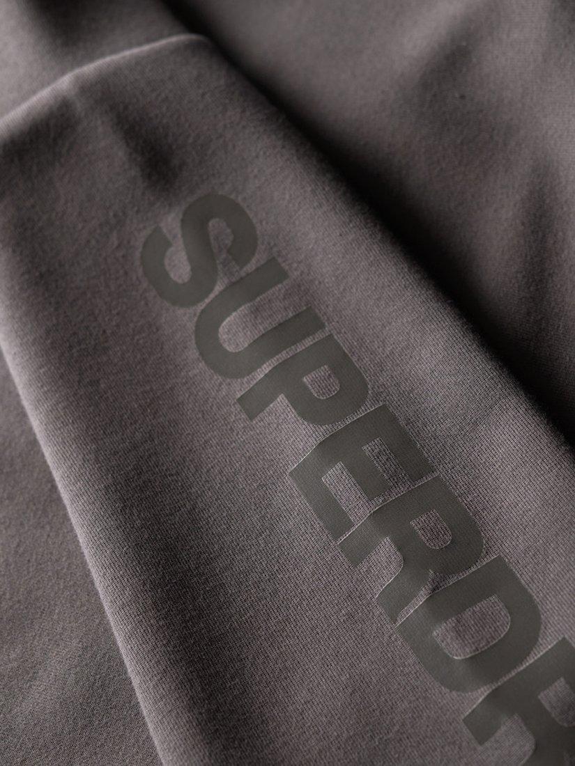 Superdry Sport Tech Logo Loose Zip Hoodie, Dark Slate Grey, S