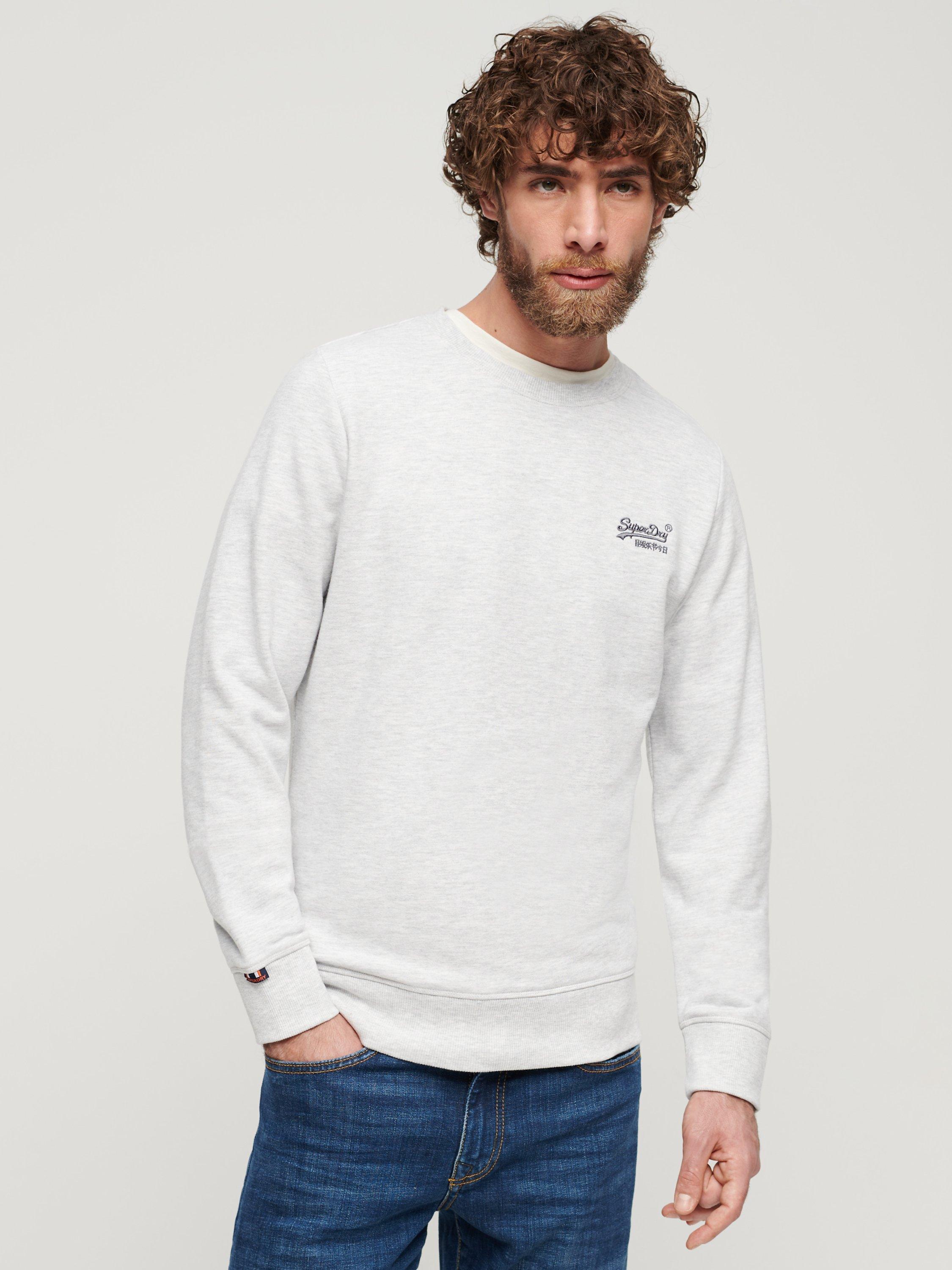 Superdry Essential Logo Crew Sweatshirt, Glacier Grey Marl