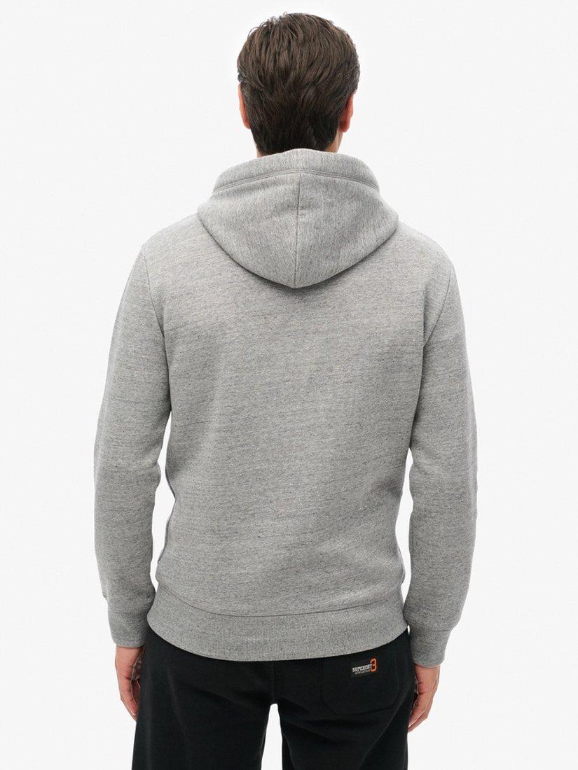 Product image 2 of 7, which shows Superdry Essential Logo Hoodie, Dark Grey, M
